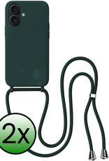 BASEY. BASEY. iPhone 17 Hoesje met Koord - Donkergroen - 2 PACK