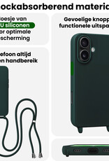 BASEY. BASEY. iPhone 17 Hoesje met Koord - Donkergroen - 2 PACK