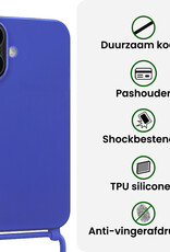 BASEY. BASEY. iPhone 17 Hoesje met Koord - Fel Blauw - 2 PACK