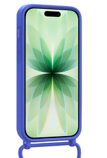 BASEY. BASEY. iPhone 17 Hoesje met Koord Met 2x Screenprotector - Fel Blauw