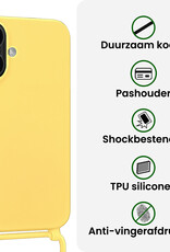 BASEY. BASEY. iPhone 17 Hoesje met Koord Met 2x Screenprotector - Geel