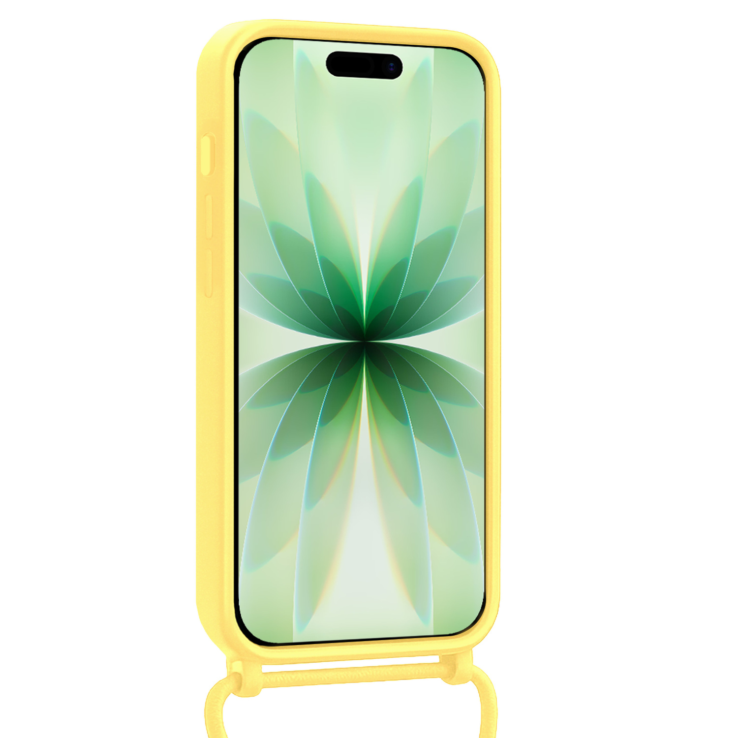 BASEY. BASEY. iPhone 17 Hoesje met Koord Met 2x Screenprotector - Geel