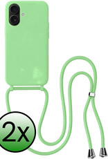 BASEY. BASEY. iPhone 17 Hoesje met Koord - Groen - 2 PACK