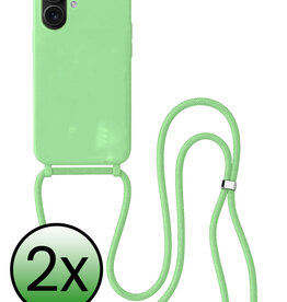 BASEY. BASEY. iPhone 17 Hoesje met Koord - Groen - 2 PACK