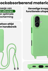 BASEY. BASEY. iPhone 17 Hoesje met Koord Met Screenprotector - Groen