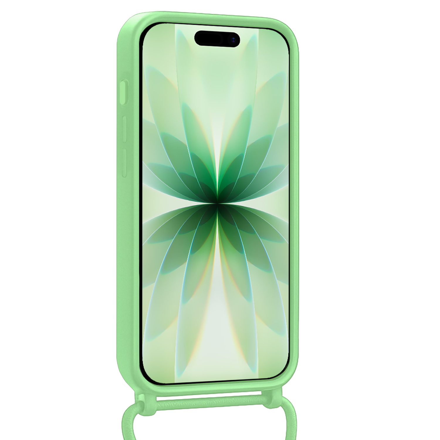 BASEY. BASEY. iPhone 17 Hoesje met Koord Met Screenprotector - Groen