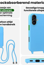BASEY. BASEY. iPhone 17 Hoesje met Koord - Lichtblauw