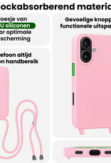 BASEY. BASEY. iPhone 17 Hoesje met Koord - Lichtroze
