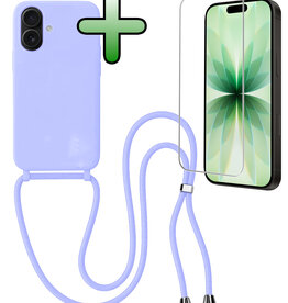 BASEY. BASEY. iPhone 17 Hoesje met Koord Met Screenprotector - Lila