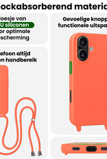 BASEY. BASEY. iPhone 17 Hoesje met Koord - Papaya - 2 PACK