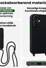 BASEY. BASEY. iPhone 17 Hoesje met Koord - Zwart - 2 PACK
