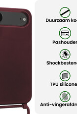 BASEY. BASEY. iPhone Air Hoesje met Koord - Aubergine - 2 PACK
