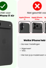 BASEY. BASEY. iPhone Air Hoesje met Koord Met 2x Screenprotector - Aubergine