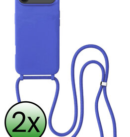 BASEY. BASEY. iPhone Air Hoesje met Koord - Fel Blauw - 2 PACK