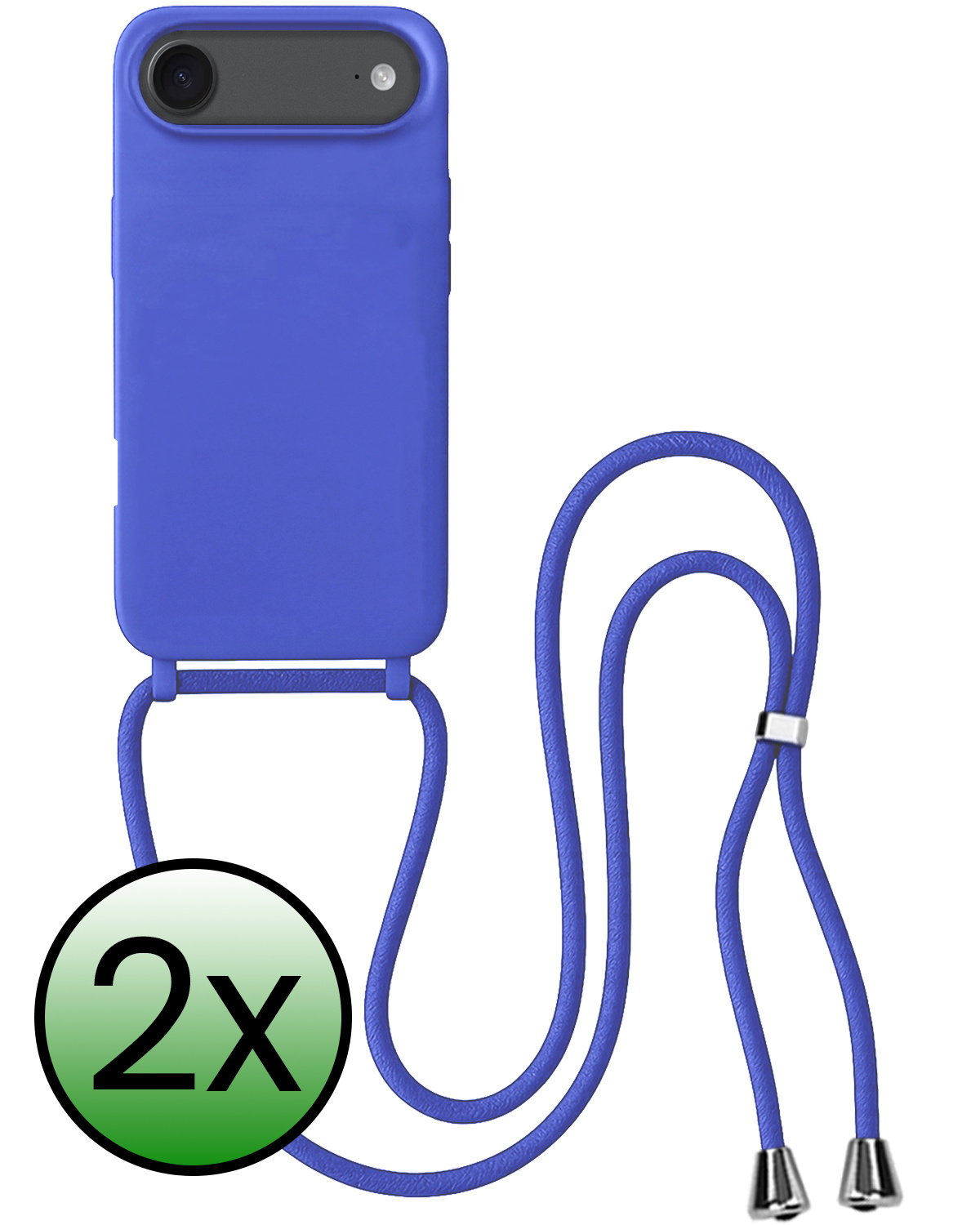 BASEY. BASEY. iPhone Air Hoesje met Koord - Fel Blauw - 2 PACK