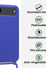 BASEY. BASEY. iPhone Air Hoesje met Koord Met Screenprotector - Fel Blauw