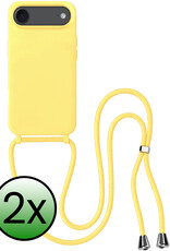 BASEY. BASEY. iPhone Air Hoesje met Koord - Geel - 2 PACK