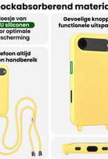 BASEY. BASEY. iPhone Air Hoesje met Koord - Geel - 2 PACK