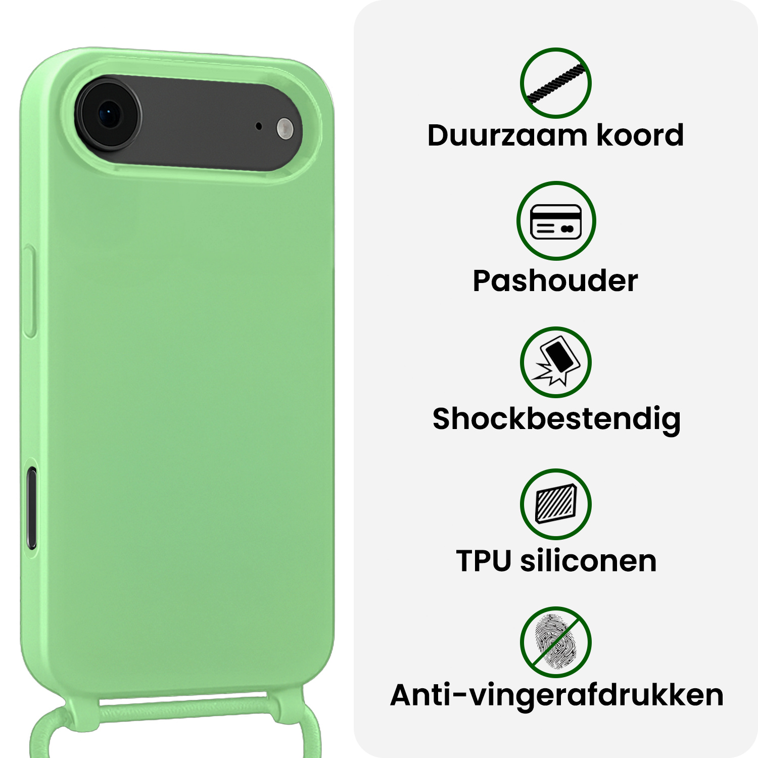 BASEY. BASEY. iPhone Air Hoesje met Koord - Groen