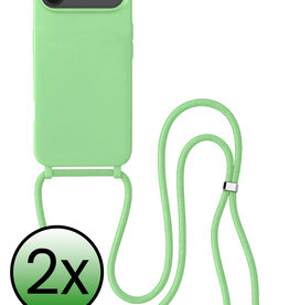 BASEY. BASEY. iPhone Air Hoesje met Koord - Groen - 2 PACK