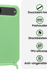 BASEY. BASEY. iPhone Air Hoesje met Koord Met 2x Screenprotector - Groen