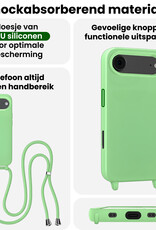 BASEY. BASEY. iPhone Air Hoesje met Koord Met 2x Screenprotector - Groen