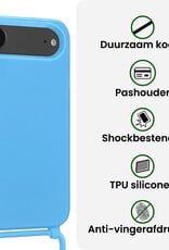 BASEY. BASEY. iPhone Air Hoesje met Koord Met Screenprotector - Lichtblauw