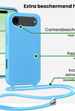 BASEY. BASEY. iPhone Air Hoesje met Koord Met Screenprotector - Lichtblauw