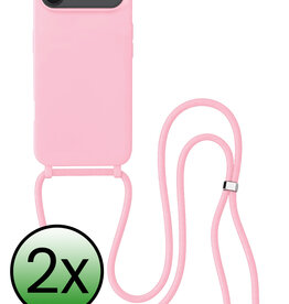BASEY. BASEY. iPhone Air Hoesje met Koord - Lichtroze - 2 PACK