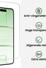 BASEY. BASEY. iPhone Air Hoesje met Koord Met 2x Screenprotector - Lichtroze
