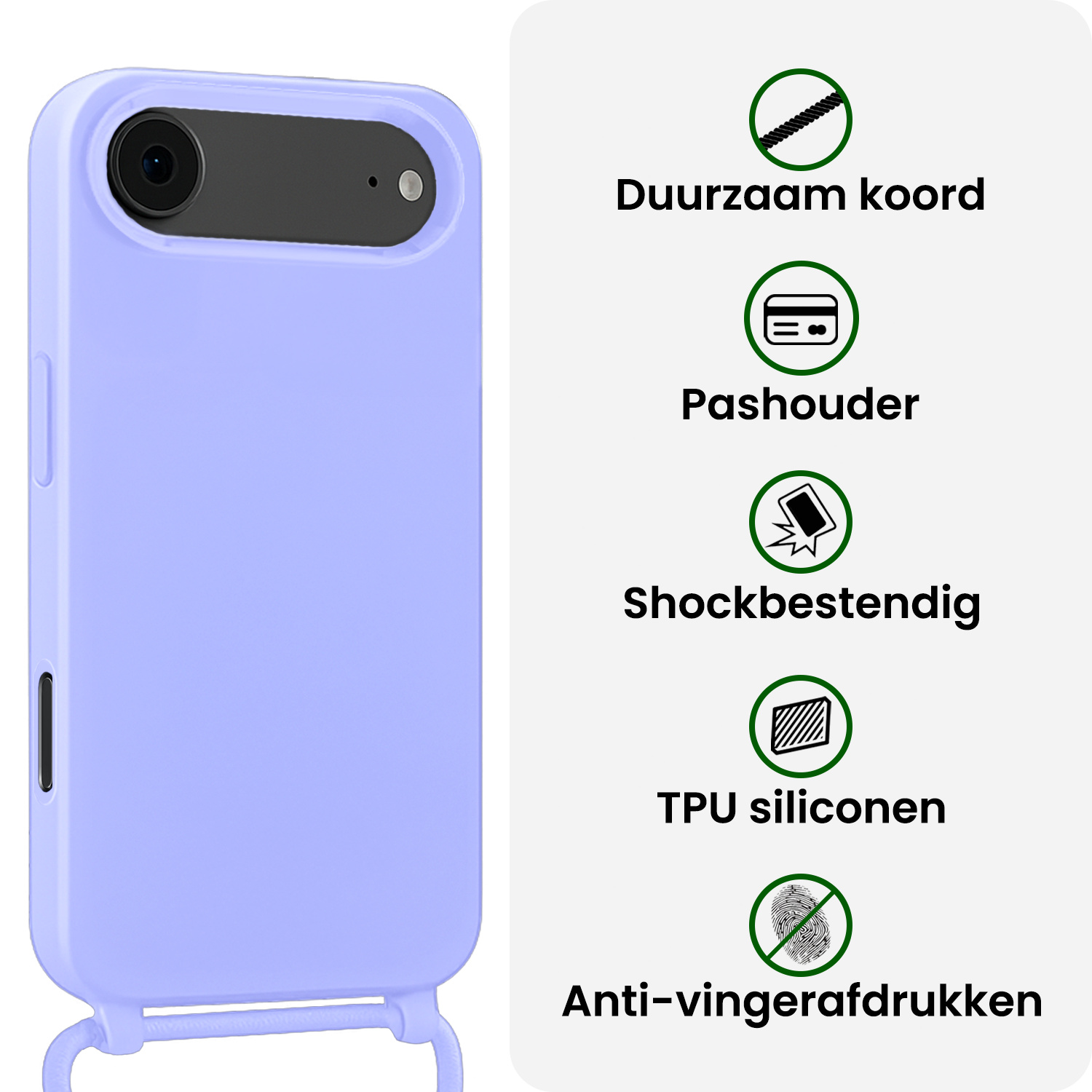 BASEY. BASEY. iPhone Air Hoesje met Koord - Lila