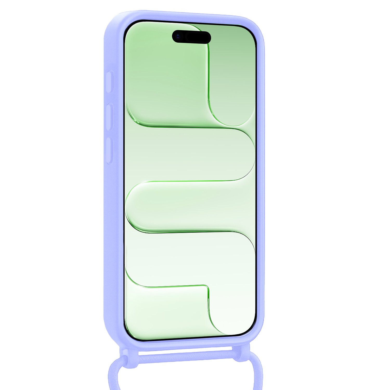 BASEY. BASEY. iPhone Air Hoesje met Koord Met 2x Screenprotector - Lila