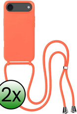 BASEY. BASEY. iPhone Air Hoesje met Koord - Papaya - 2 PACK