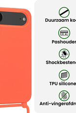 BASEY. BASEY. iPhone Air Hoesje met Koord Met 2x Screenprotector - Papaya