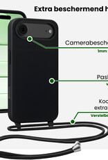 BASEY. BASEY. iPhone Air Hoesje met Koord Met 2x Screenprotector - Zwart