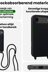 BASEY. BASEY. iPhone Air Hoesje met Koord Met 2x Screenprotector - Zwart