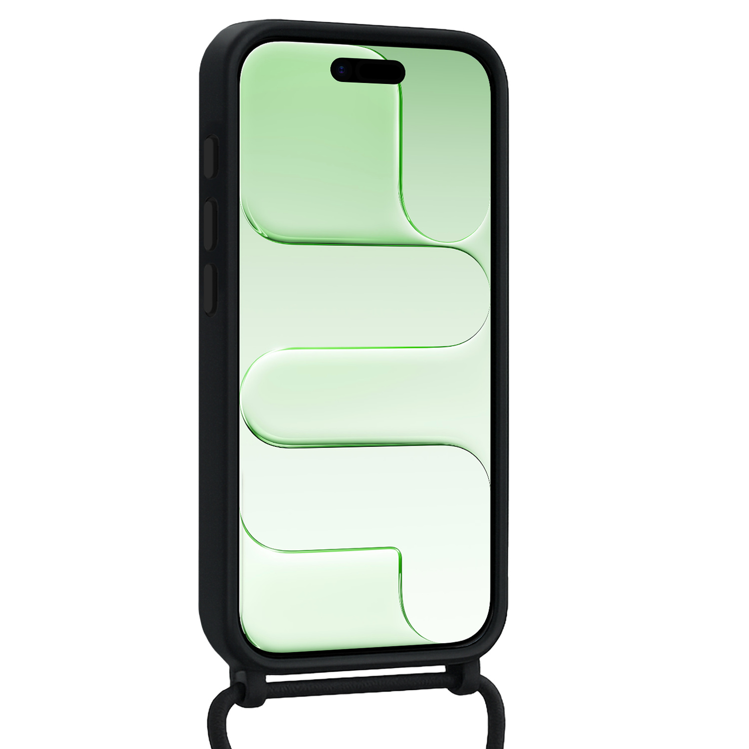 BASEY. BASEY. iPhone Air Hoesje met Koord Met 2x Screenprotector - Zwart