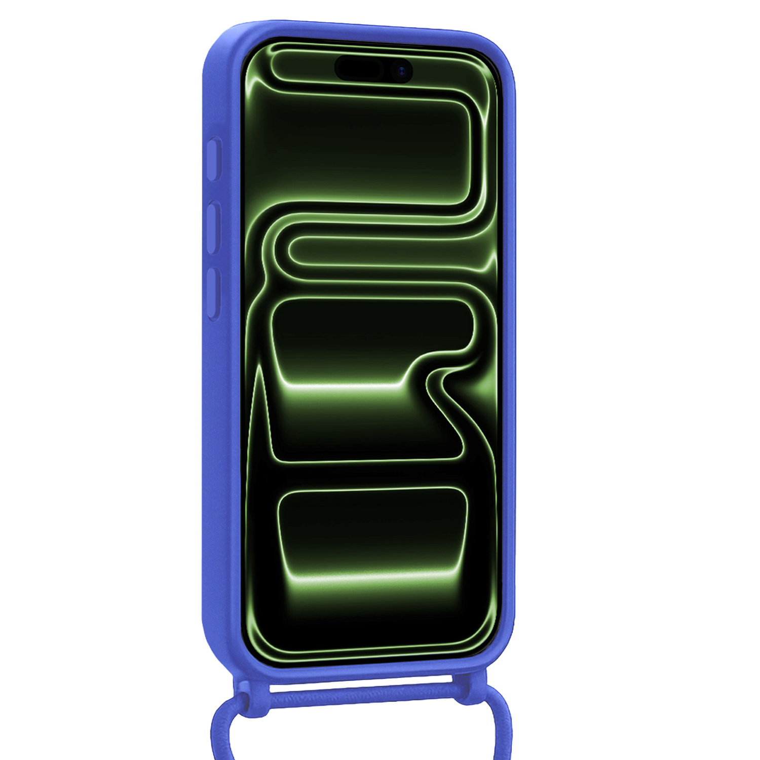 BASEY. BASEY. iPhone 17 Pro Hoesje met Koord Met Screenprotector - Fel Blauw