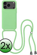 BASEY. BASEY. iPhone 17 Pro Hoesje met Koord - Groen - 2 PACK