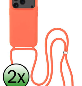 BASEY. BASEY. iPhone 17 Pro Hoesje met Koord - Papaya - 2 PACK