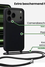 BASEY. BASEY. iPhone 17 Pro Hoesje met Koord Met Screenprotector - Zwart