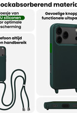BASEY. BASEY. iPhone 17 Pro Max Hoesje met Koord Met Screenprotector - Donkergroen