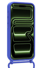 BASEY. BASEY. iPhone 17 Pro Max Hoesje met Koord Met Screenprotector - Fel Blauw