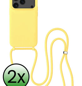 BASEY. BASEY. iPhone 17 Pro Max Hoesje met Koord - Geel - 2 PACK