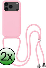 BASEY. BASEY. iPhone 17 Pro Max Hoesje met Koord - Lichtroze - 2 PACK