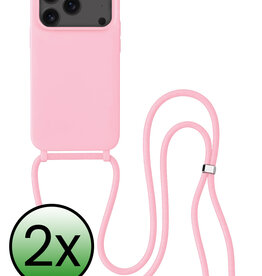 BASEY. BASEY. iPhone 17 Pro Max Hoesje met Koord - Lichtroze - 2 PACK