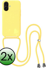 BASEY. BASEY. iPhone 17 Hoesje met Koord - Geel - 2 PACK