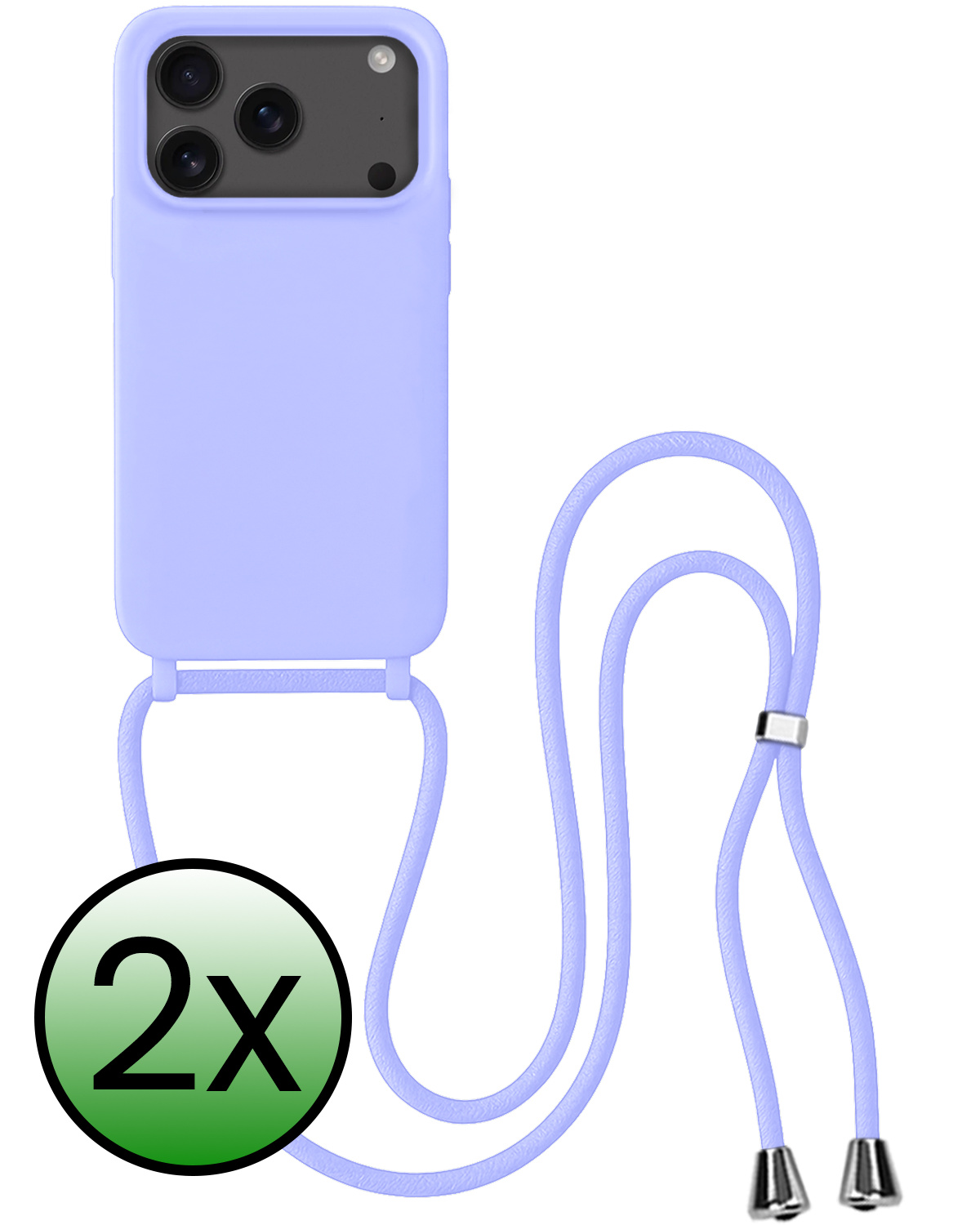BASEY. BASEY. iPhone 17 Pro Max Hoesje met Koord - Lila - 2 PACK