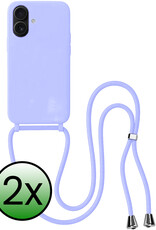 BASEY. BASEY. iPhone 17 Hoesje met Koord - Lila - 2 PACK