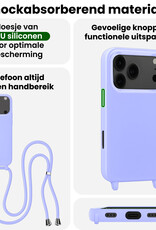 BASEY. BASEY. iPhone 17 Pro Max Hoesje met Koord Met Screenprotector - Lila